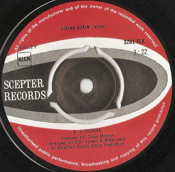 B.J. Thomas : Everybody's Out Of Town (7", Single)