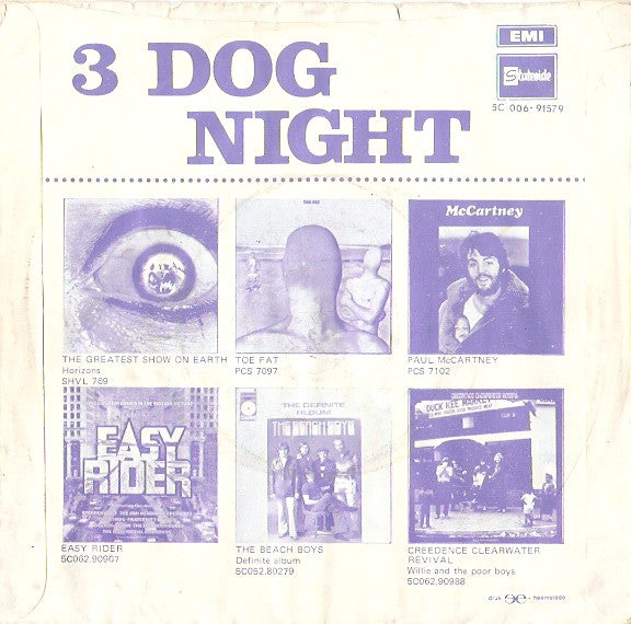Three Dog Night : Mama Told Me (Not To Come) (7", Single)