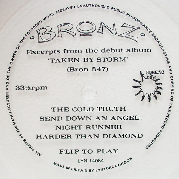 Bronz : Excerpts From The Debut Album "Taken By Storm" (Flexi, 7", Smplr)