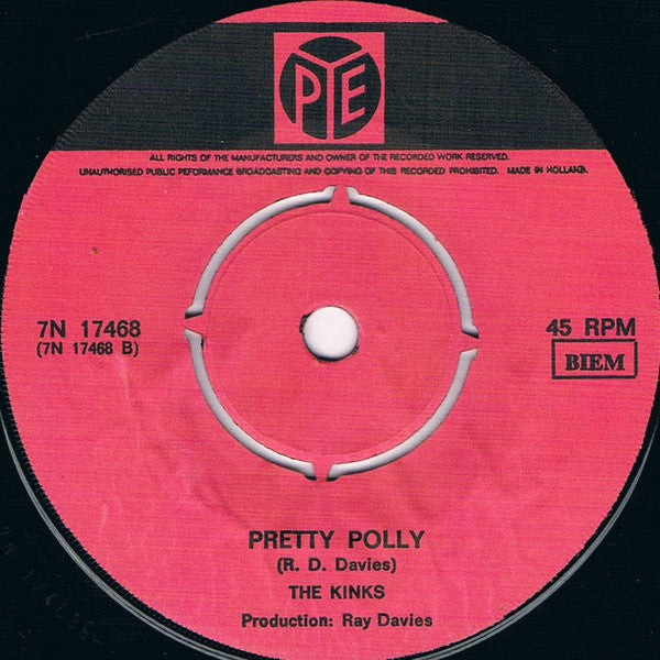 The Kinks : Wonder Boy / Pretty Polly (7", Single)