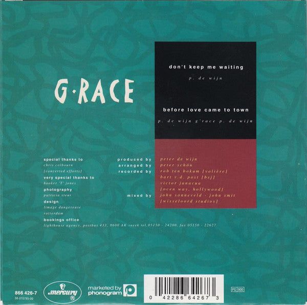 G'Race Featuring Booker T. Jones : Don't Keep Me Waiting (7", Single)