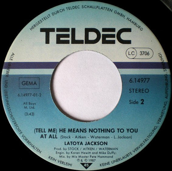 La Toya Jackson : (Ain't Nobody Loves You) Like I Do (7", Single)