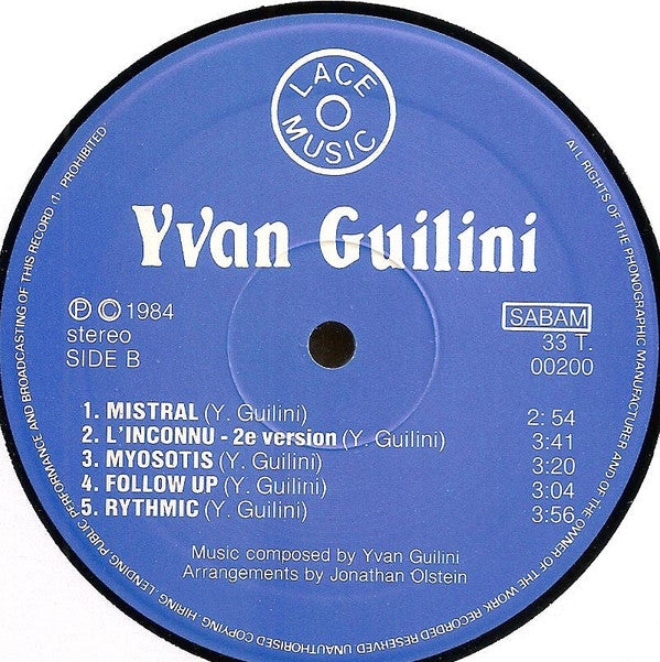 Yvan Guilini : L'inconnu (LP, Gat)