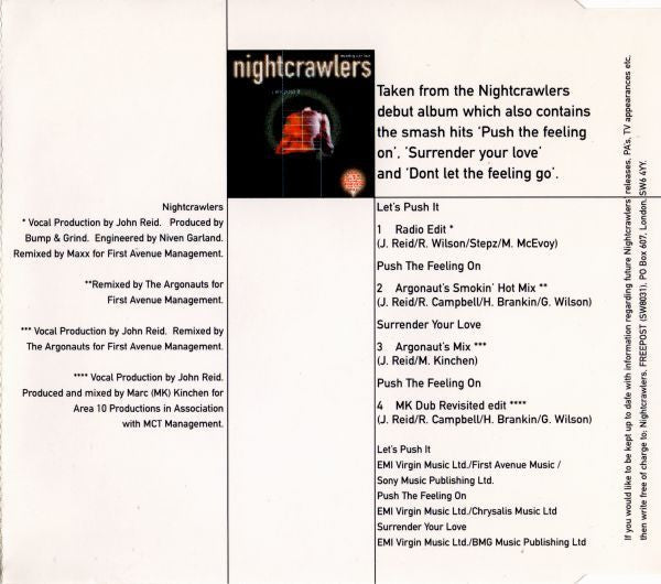 Nightcrawlers Featuring John Reid : Let's Push It (CD, Maxi, CD2)