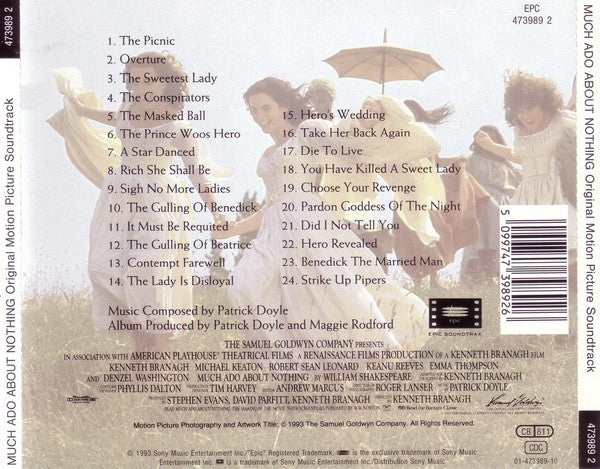 Patrick Doyle : Much Ado About Nothing (Original Motion Picture Soundtrack) (CD, Album)