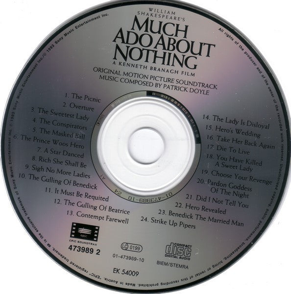 Patrick Doyle : Much Ado About Nothing (Original Motion Picture Soundtrack) (CD, Album)