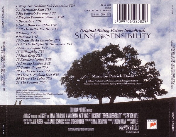 Patrick Doyle : Sense And Sensibility (Original Motion Picture Soundtrack) (CD, Album)