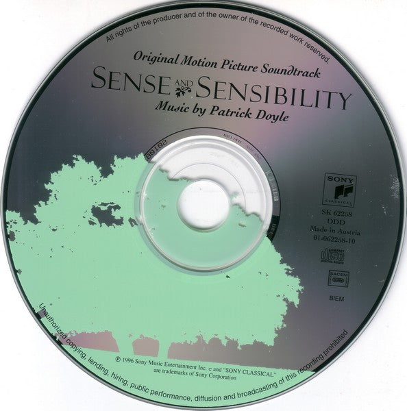 Patrick Doyle : Sense And Sensibility (Original Motion Picture Soundtrack) (CD, Album)
