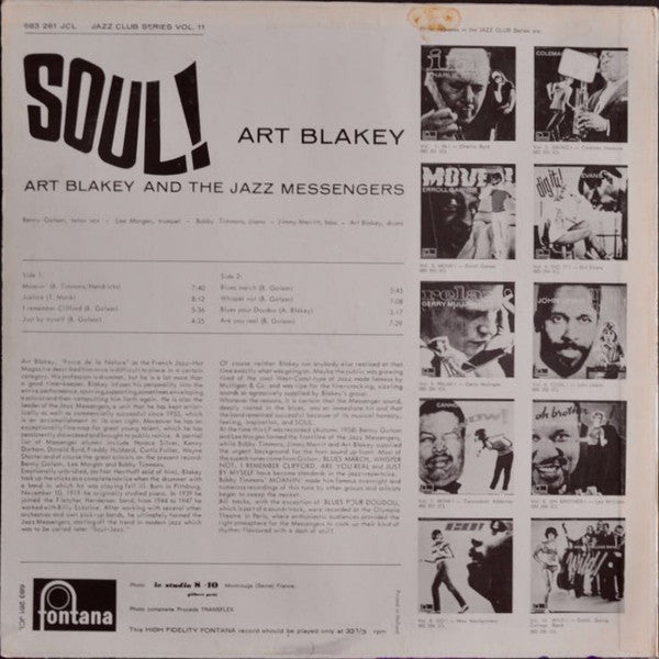 Art Blakey : Soul! (LP, Album, Mono, RE)