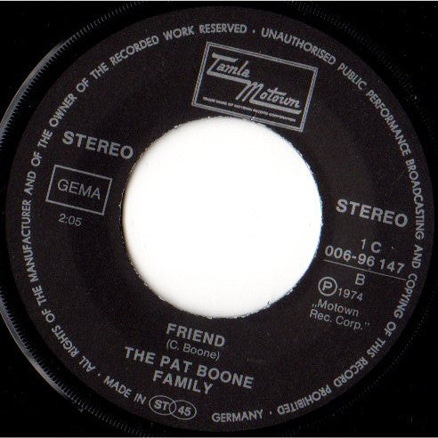 The Pat Boone Family : Please, Mr. Postman (7", Single)