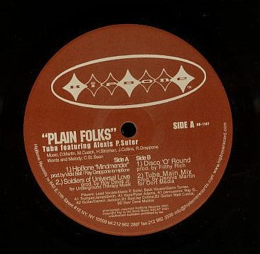 T.U.B.A. Featuring Alexis P. Suter : Plain Folks (12")