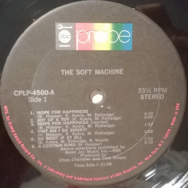 The Soft Machine* : The Soft Machine (LP, Album, Gat)