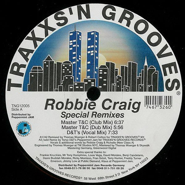 Robbie Craig : Special (Remixes) (12")