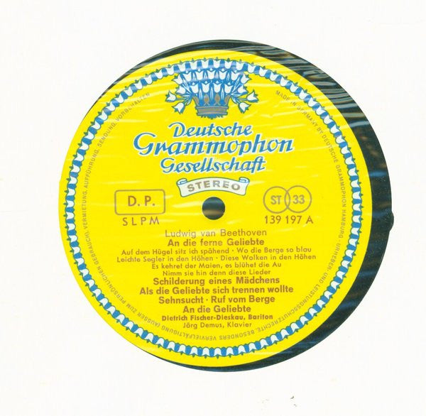 Ludwig van Beethoven, Dietrich Fischer-Dieskau, Jörg Demus : An Die Ferne Geliebte ∙ Adelaide ∙ Lieder (LP, Album)
