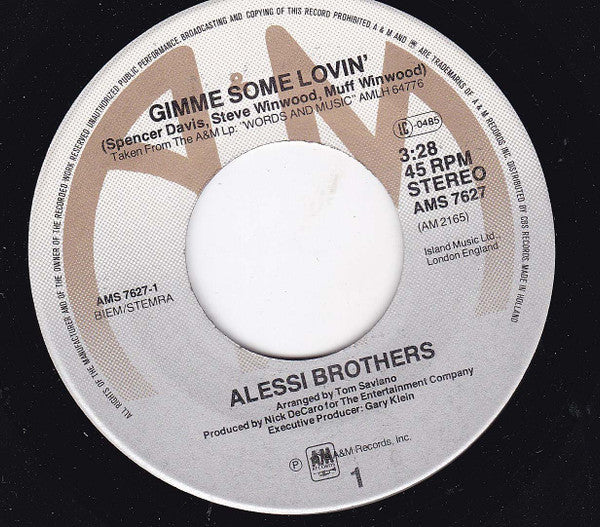 Alessi : Gimme Some Lovin' (7")