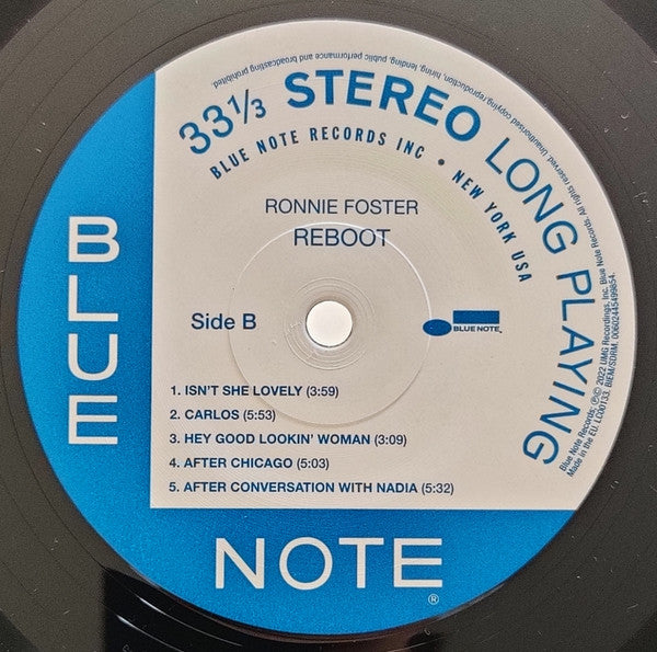 Ronnie Foster : Reboot (LP, Album)