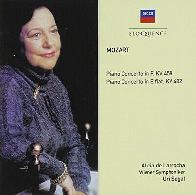 Wolfgang Amadeus Mozart – Alicia De Larrocha • Wiener Symphoniker / Uri Segal : Piano Concertos In F, K.459 • In E Flat, K.482  (CD, Album, RE)