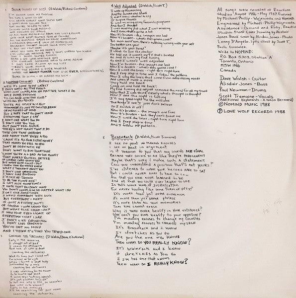 Nomind : Tales Of Ordinary Madness (LP, Album)