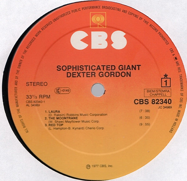 Dexter Gordon : Sophisticated Giant (LP, Album)
