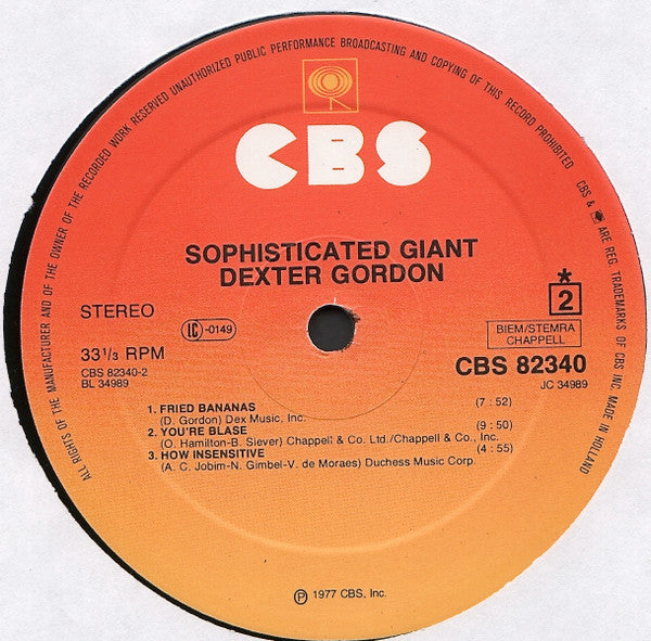 Dexter Gordon : Sophisticated Giant (LP, Album)