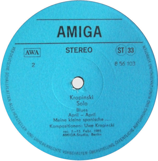 Kropinski* : Solo (LP, Album)