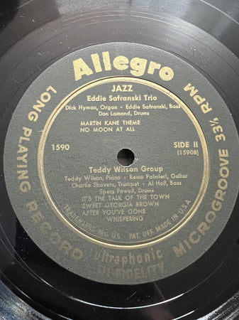 Joe Bushkin & His Rhythm / Eddie Safranski / Teddy Wilson : Jazz Jazz Jazz  (LP, Album, Mono)