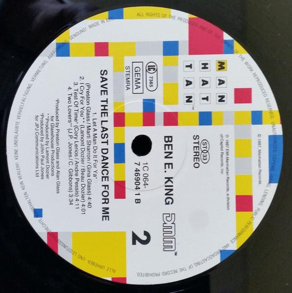 Ben E. King : Save The Last Dance For Me (LP, Album)