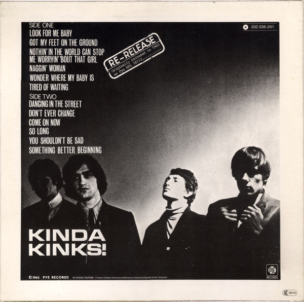 The Kinks : Kinda Kinks (LP, Album, Mono, RE)