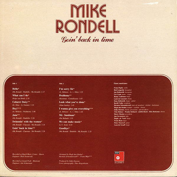 Mike Rondell : Goin' Back In Time (LP, Album)