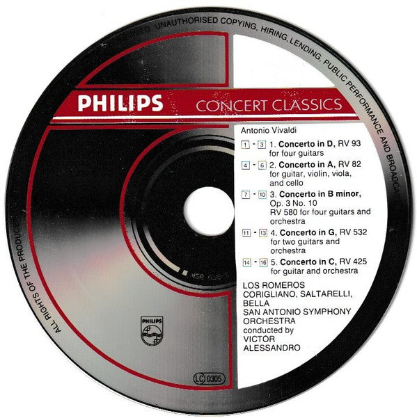 Antonio Vivaldi, The Romeros : Guitar Concertos (CD, Comp)
