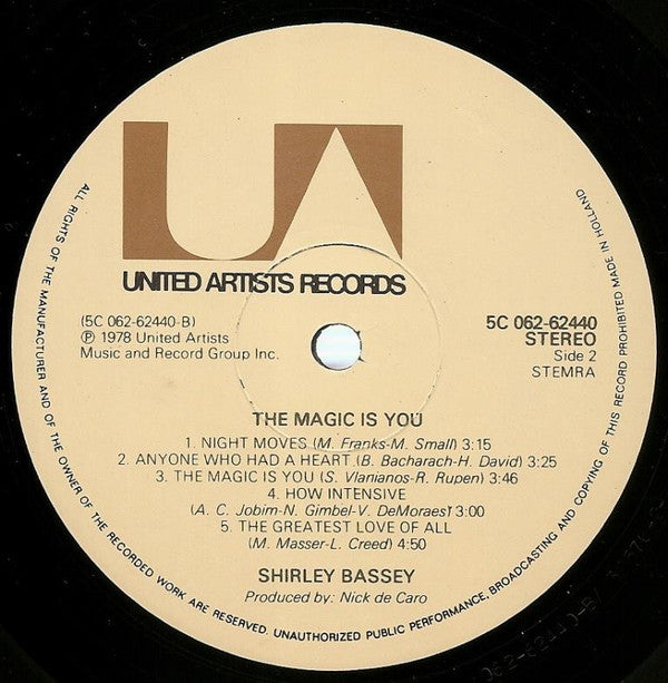 Shirley Bassey : The Magic Is You (LP, Album)