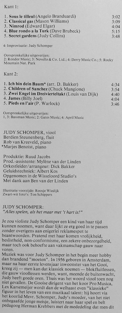 Judy Schomper, Berdien Steunenberg : Secret Gardens (LP, Album)