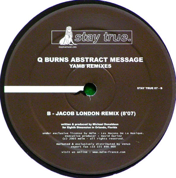 Q-Burns Abstract Message : Yamb (Remixes) (12")