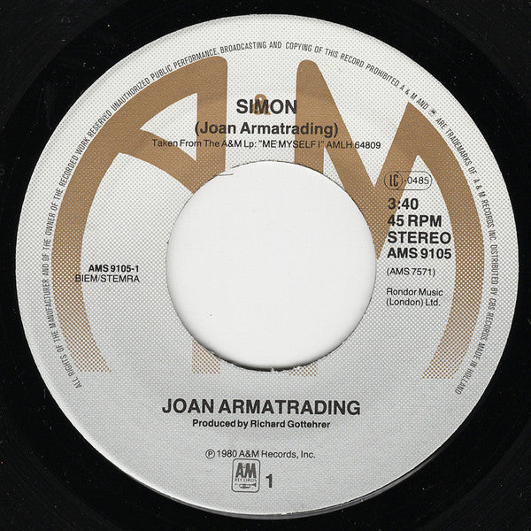 Joan Armatrading : Simon (7", Single)
