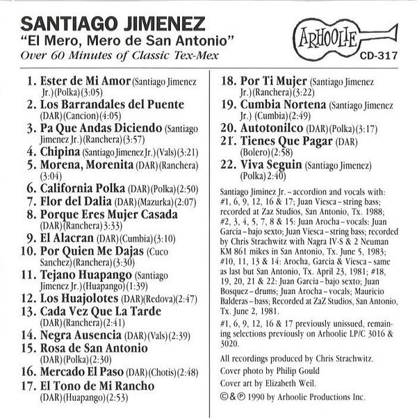 Santiago Jimenez, Jr. : El Mero, Mero De San Antonio (CD, Album, RE)