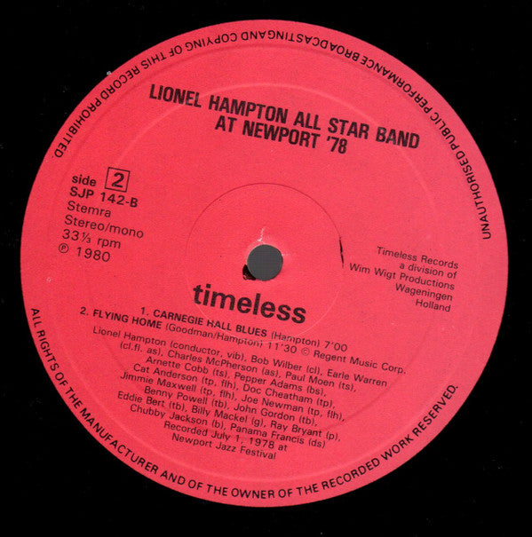Lionel Hampton All Star Band* : At Newport '78 (LP, Album)