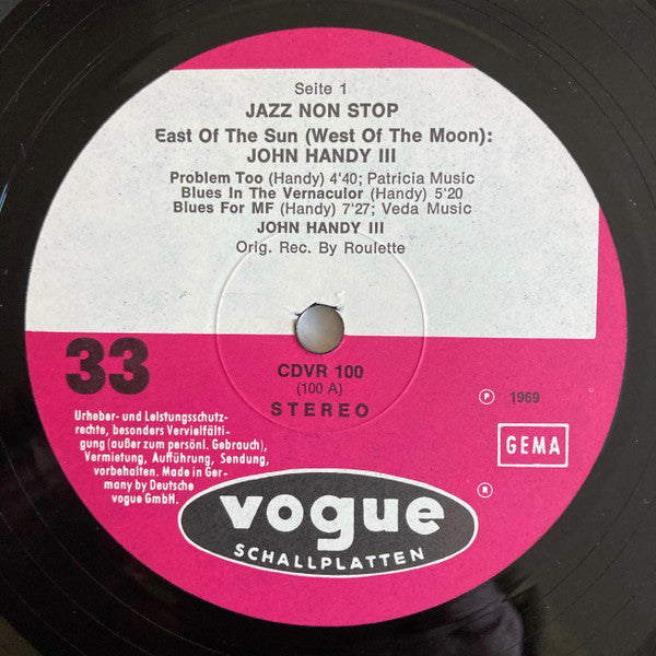 John Handy : East Of The Sun (West Of The Moon) (LP, Comp)