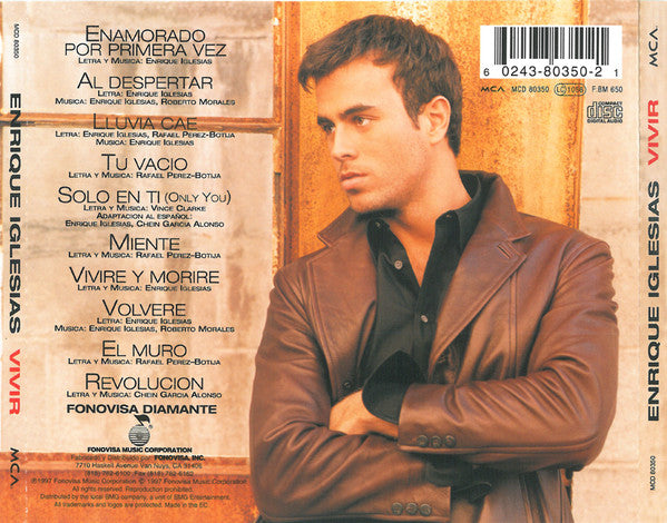 Enrique Iglesias : Vivir (CD, Album)