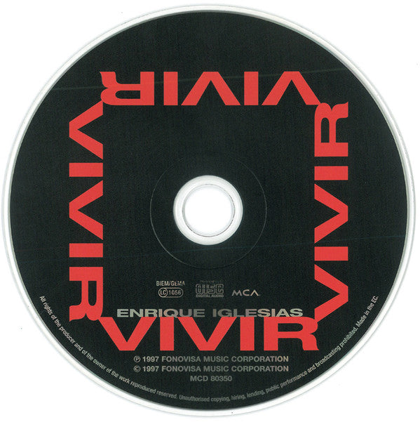 Enrique Iglesias : Vivir (CD, Album)