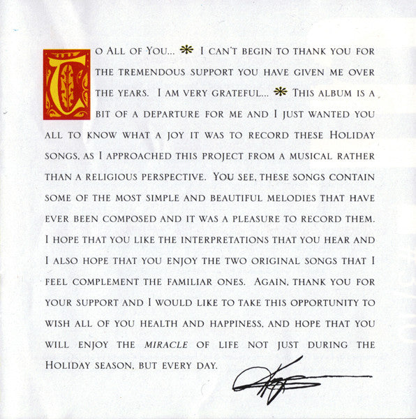 Kenny G (2) : Miracles - The Holiday Album (CD, Album)