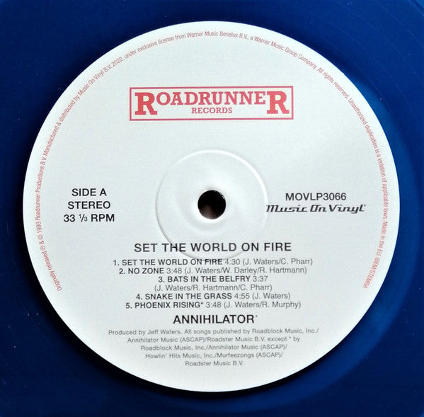 Annihilator (2) : Set The World On Fire (LP, Album, Ltd, Num, RE, Blu)