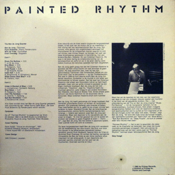 The Ben de Jong Quartet : Painted Rhythm (LP)