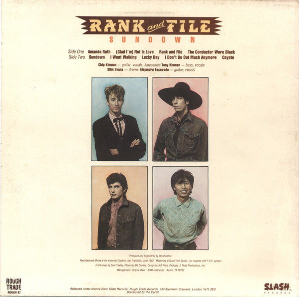 Rank And File* : Sundown (LP, Album)