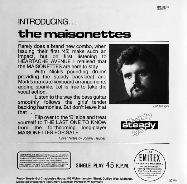 The Maisonettes : Heartache Avenue (12", Gre)