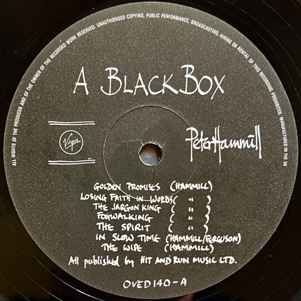 Peter Hammill : A Black Box (LP, Album, RE)
