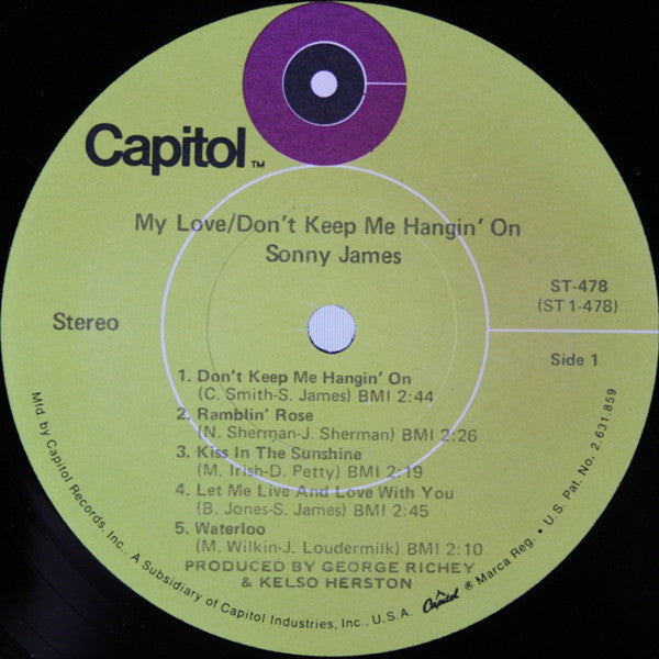 Sonny James And The Southern Gentlemen : My Love / Don't Keep Me Hangin' On (LP, Album)