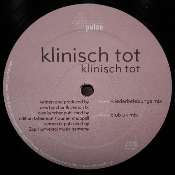 Klinisch Tot : Klinisch Tot (12")