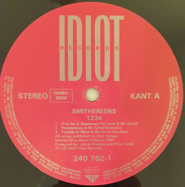 Smithereens : 1234 (LP, MiniAlbum)