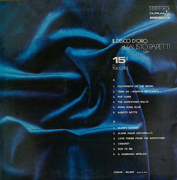 Fausto Papetti : 15a Raccolta (LP, Album, Gat)