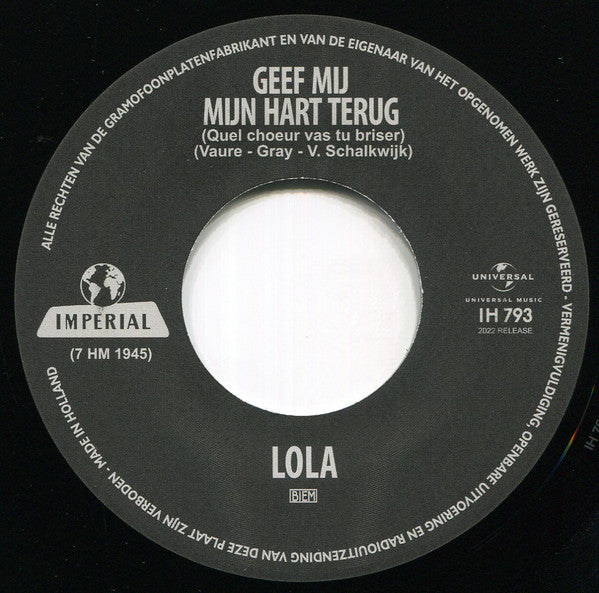 Lola (39) : Het Was Lente In September (7", RE)